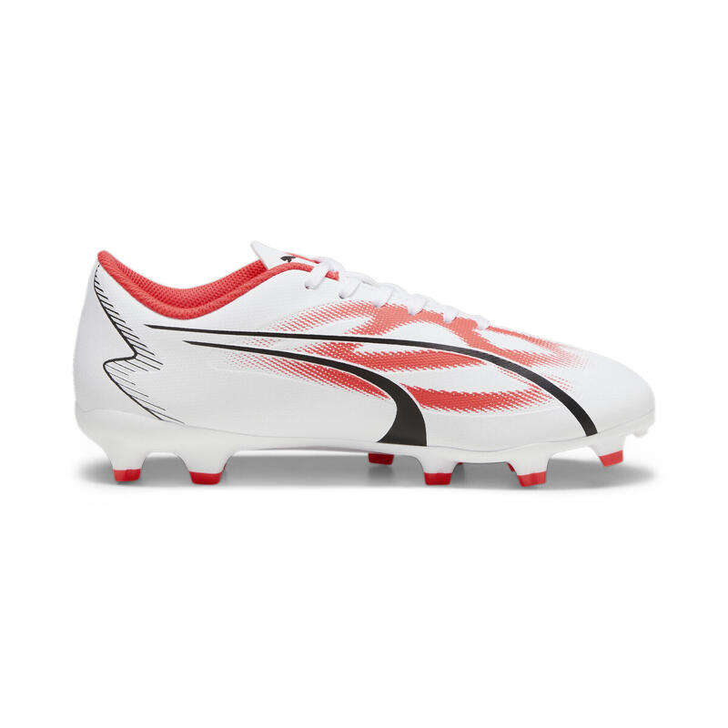 Botas de fútbol Niños ULTRA PLAY FG/AG PUMA White Black Fire Orchid Red