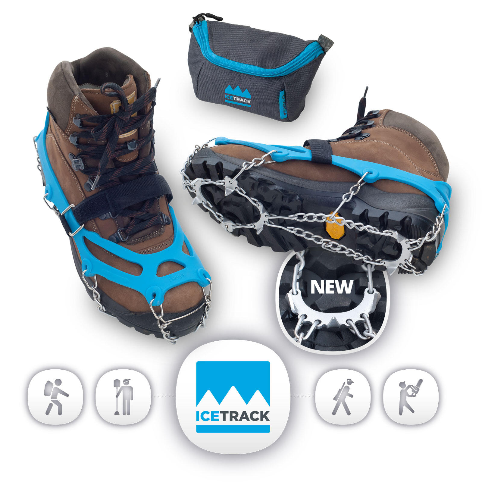 Ice Track Crampons à chaussures glace Raquettes neige 2/5