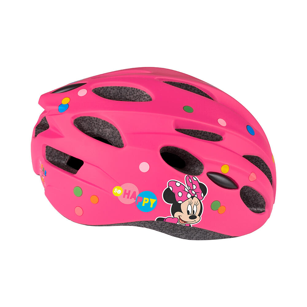 Meisjesfietshelm In-Mold Minnie, roze, maat M 2/4