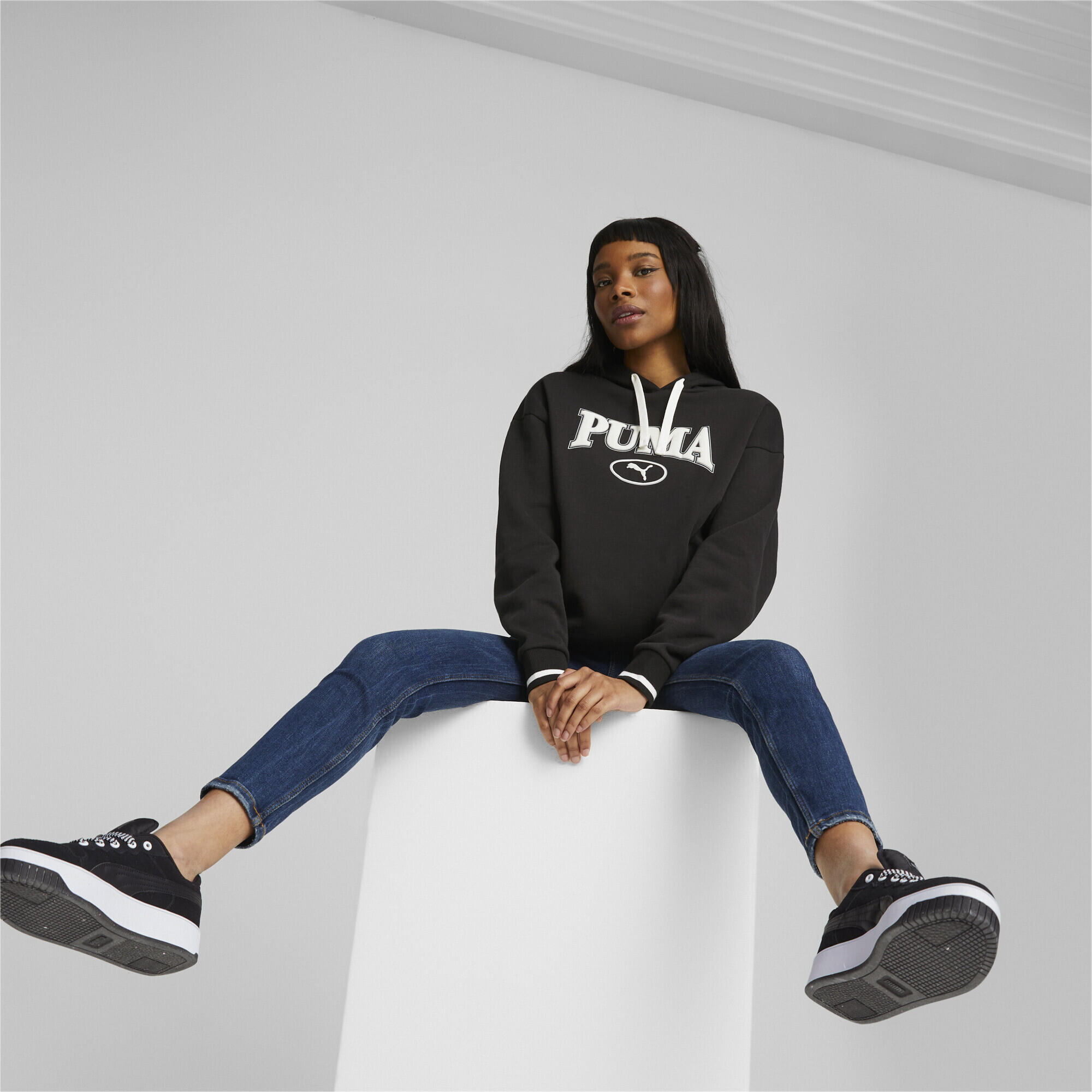 Hoodie PUMA SQUAD Femme PUMA Black 4/6