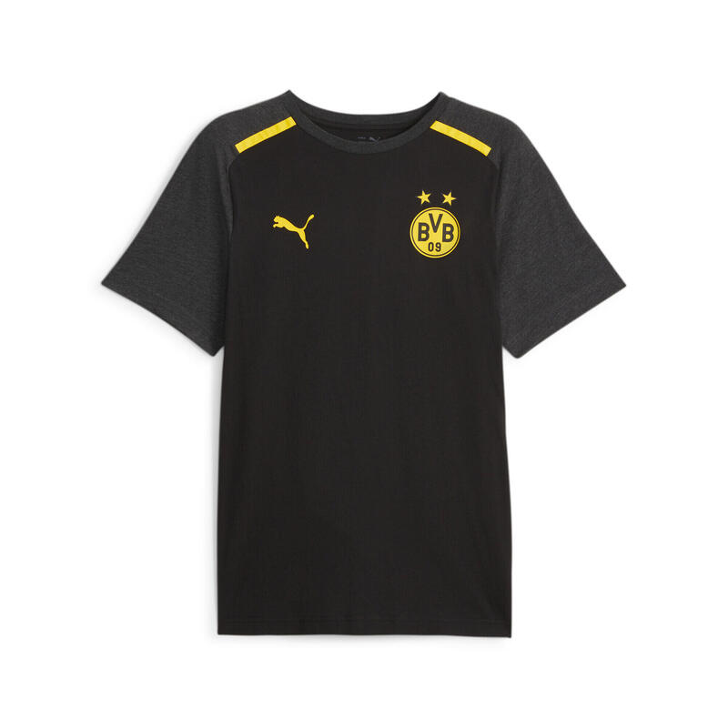 Borussia Dortmund Casuals voetbal T-shirt PUMA Black Cyber Yellow