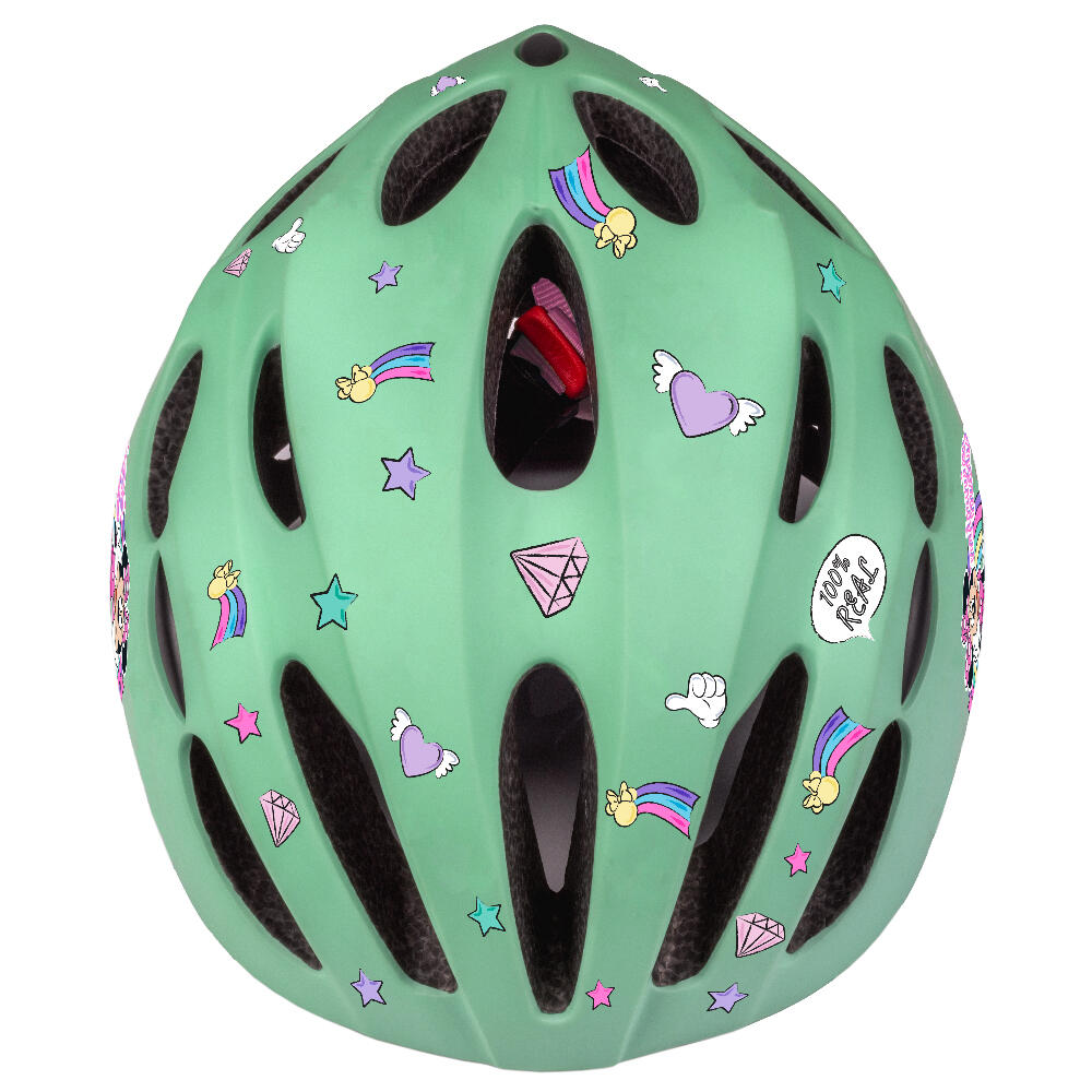 Casque de vélo pour fille Minnie In-Mold, menthe, taille M 3/5