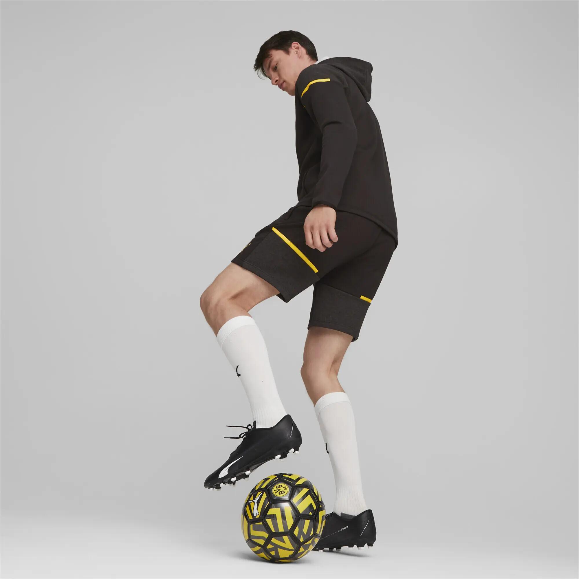 Chaqueta de fútbol Borussia Dortmund Casuals con capucha PUMA Black Cyber Yellow 5/6