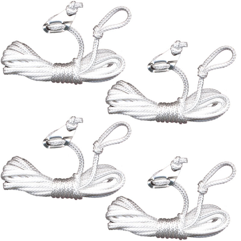 Outdoor International - 4 X M Set Corde De Haubanage Tente Tension 4mm - Hauban De Tente - Blanc - Taille Unique - Decathlon