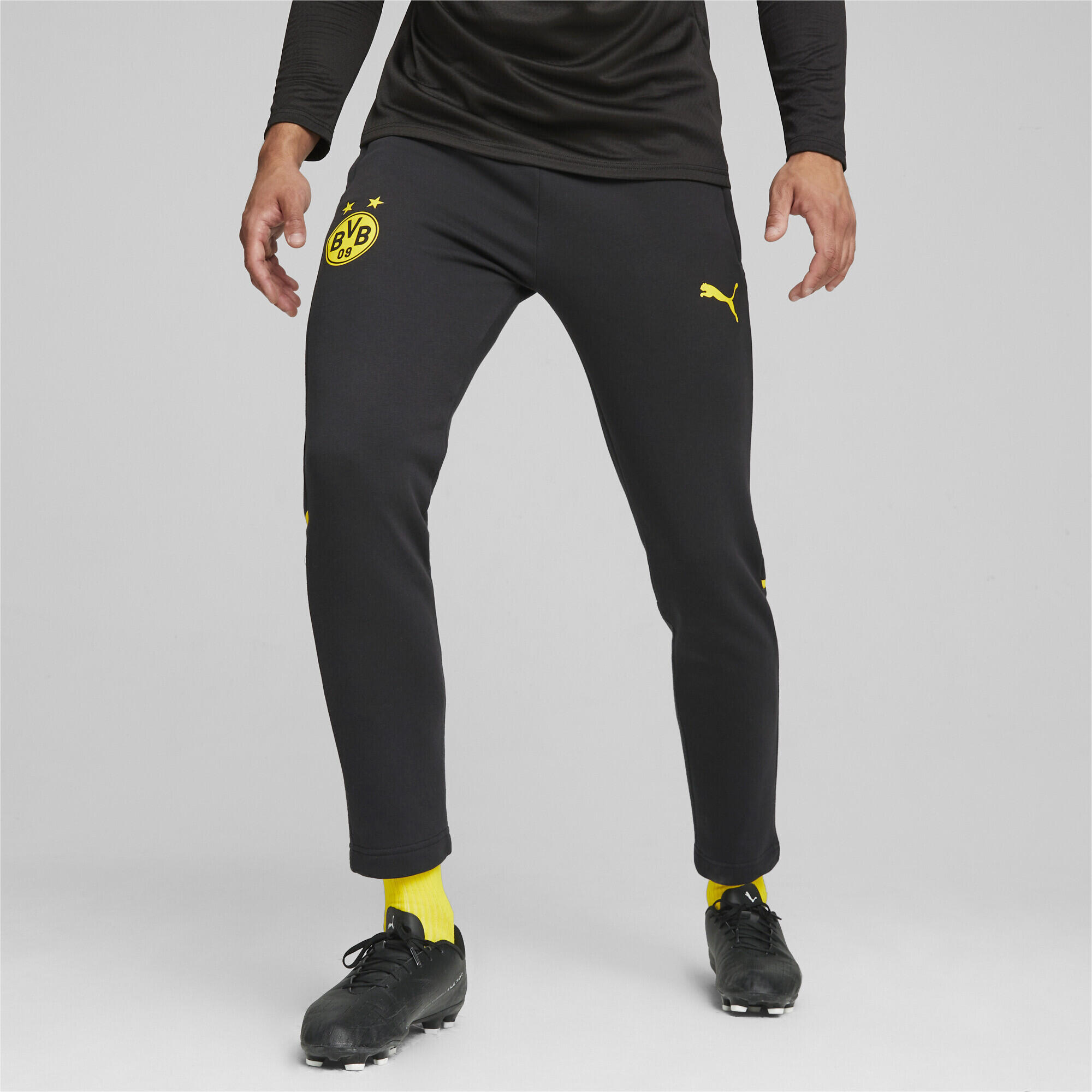 Borussia Dortmund Football Casuals Hose Herren PUMA Black Cyber Yellow 2/6