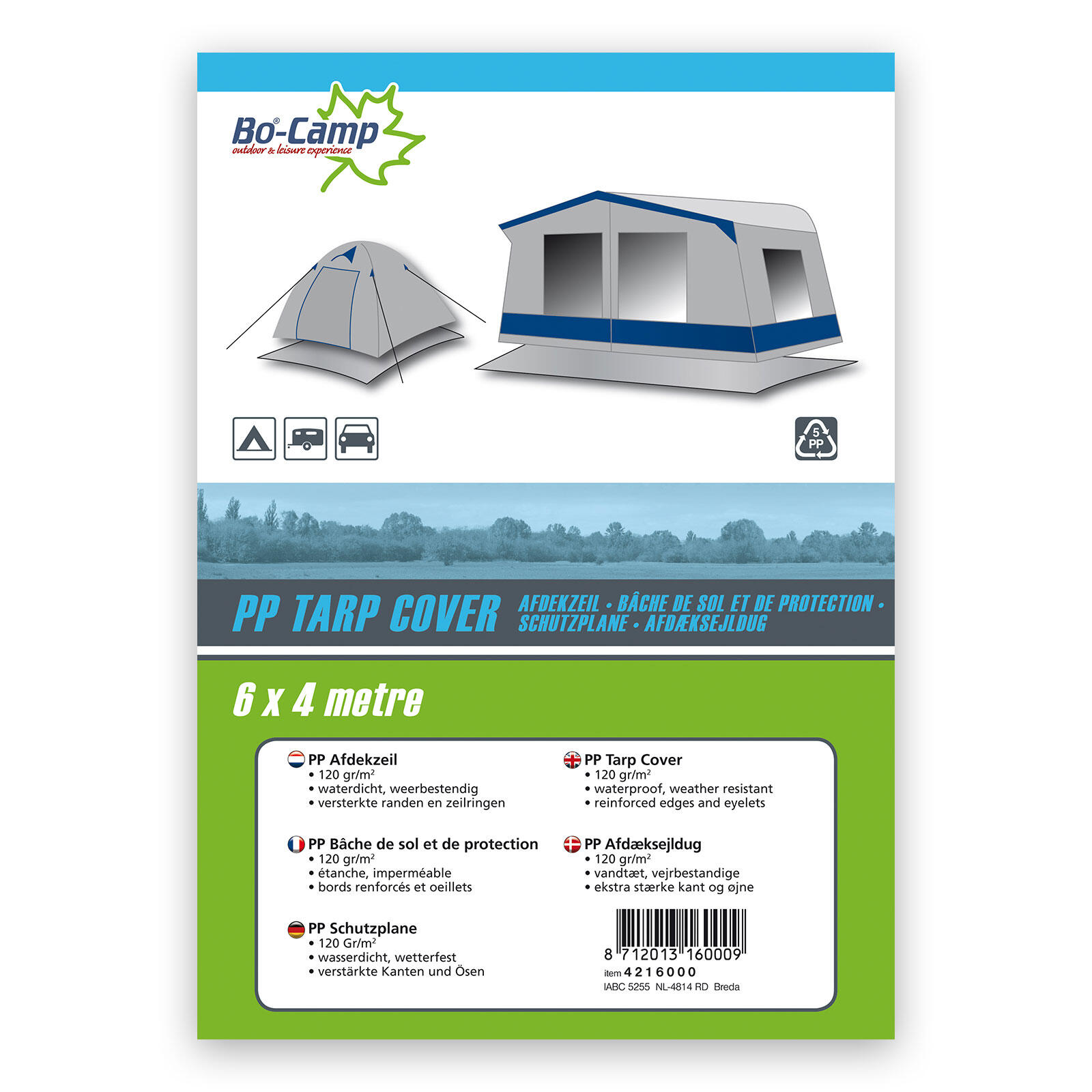 Bâche - Gris - 6x4 Mètres 3/5