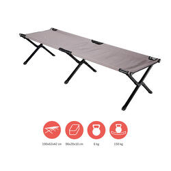 Alu Lit de camp Topaz Camping Chaise longue pliant Grand 150 kg M