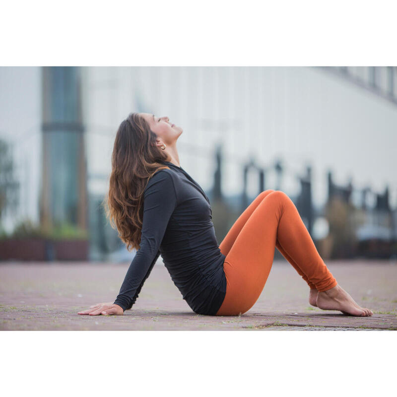 Legging de yoga Satya - Legging tendance taille haute dry fit - Marron