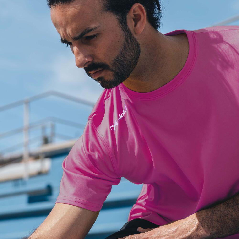 Camiseta de Fútbol para Hombre Asioka Premium Fúcsia Poliéster 3/6