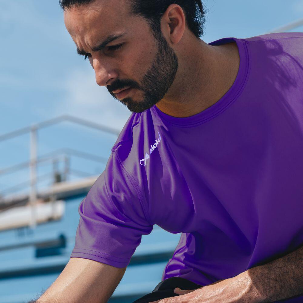 Camiseta de Fútbol para Hombre Asioka Premium Lila Poliéster 3/6