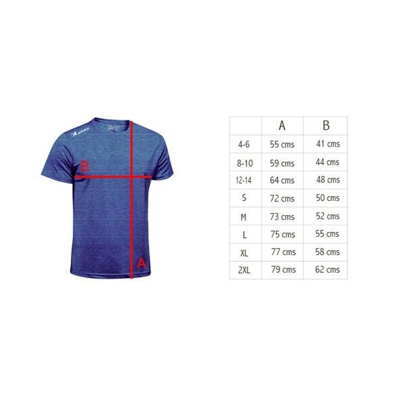 Camiseta Running Manga Corta Hombre Asioka Río Jaspe Azul Oscuro Transpirable