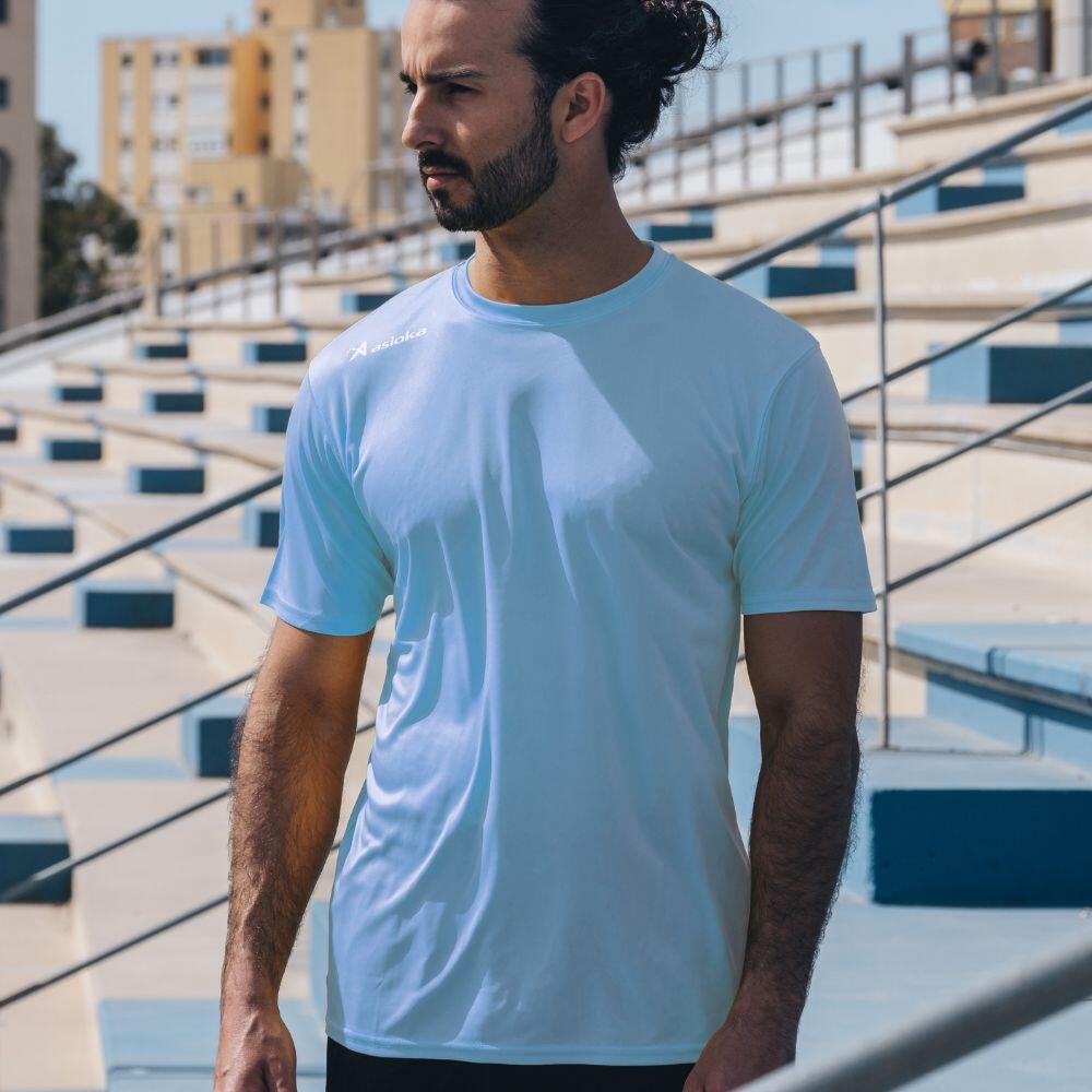 Camiseta de Fútbol para Hombre Asioka Premium Azul Celeste Poliéster 2/6
