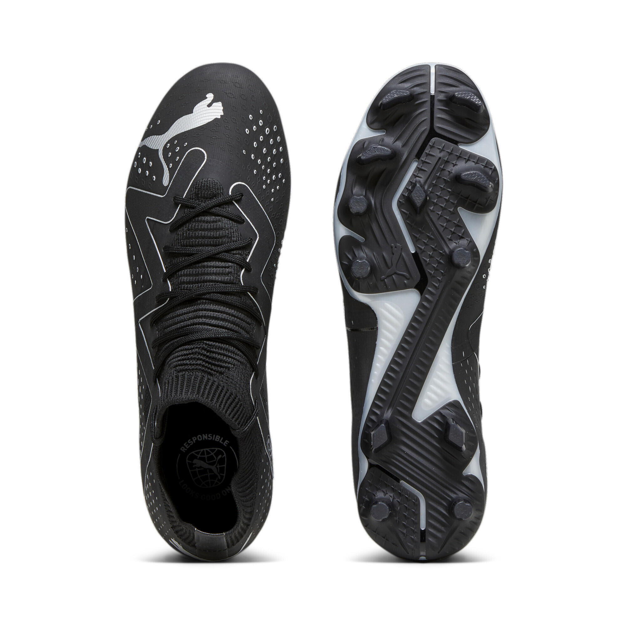 FUTURE MATCH FG/AG Fußballschuhe Herren PUMA Black Silver Metallic 6/7