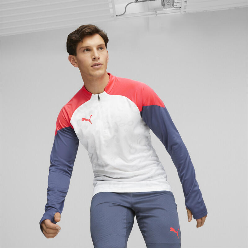 Sport felső Puma Individualcup 14 Zip Top, Fehér, Férfiak