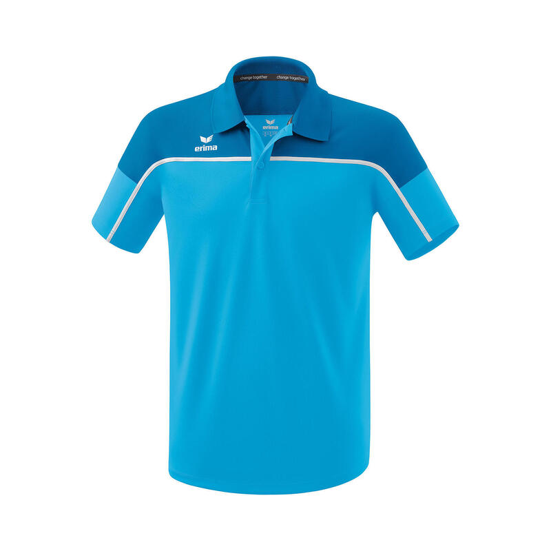 Tricou polo Erima Change By Erima Alb - uşor, uscare rapidă, mâneci scurte