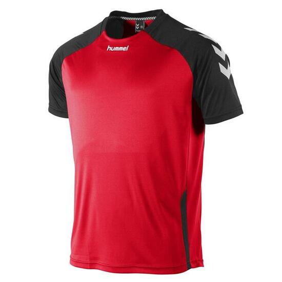 Hummel Aarhus Maillot Manches Courtes Enfants - Rouge / Noir