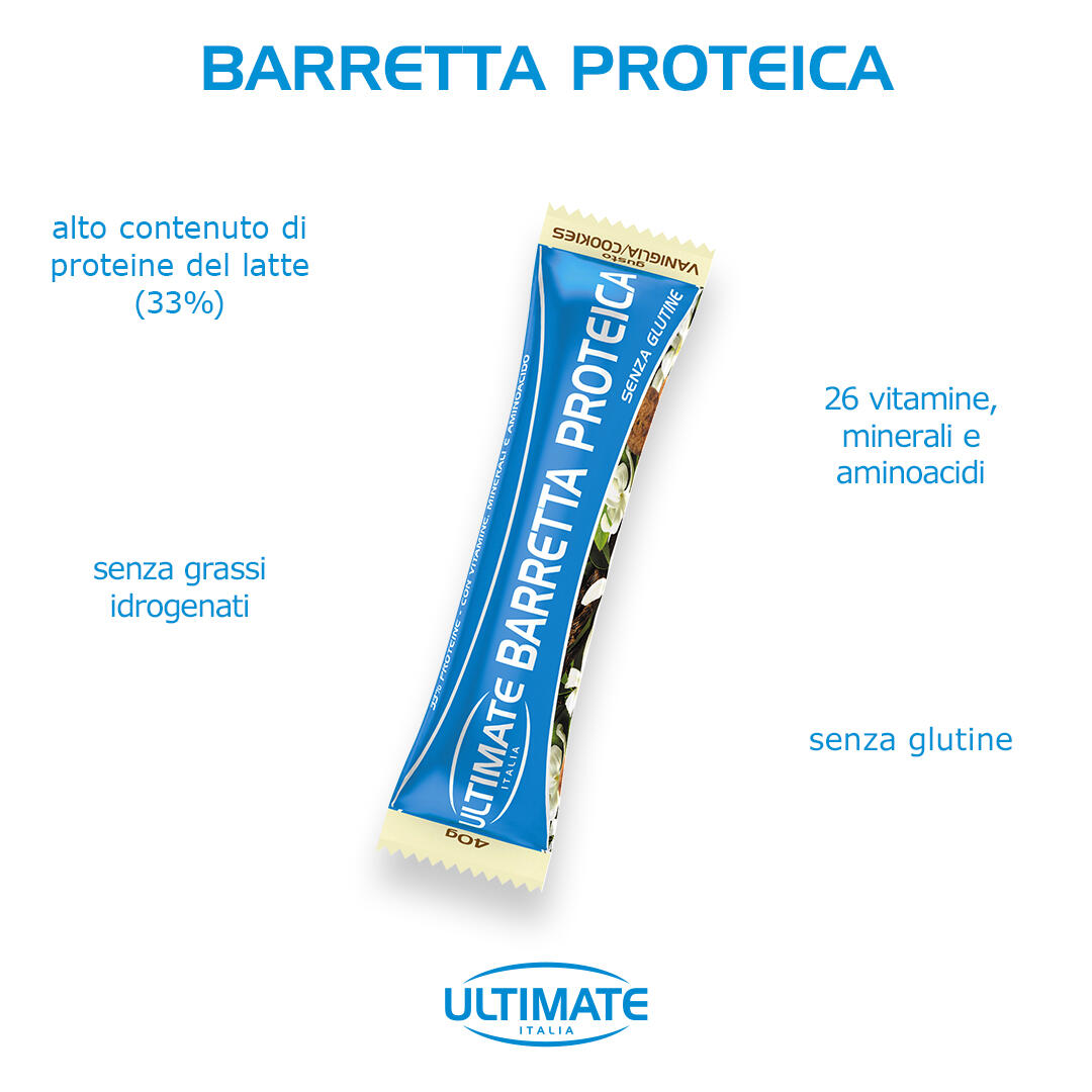 Integratore alimentare - BARRETTA PROTEICA VANIGLIA COOKIES - 40g 4/6