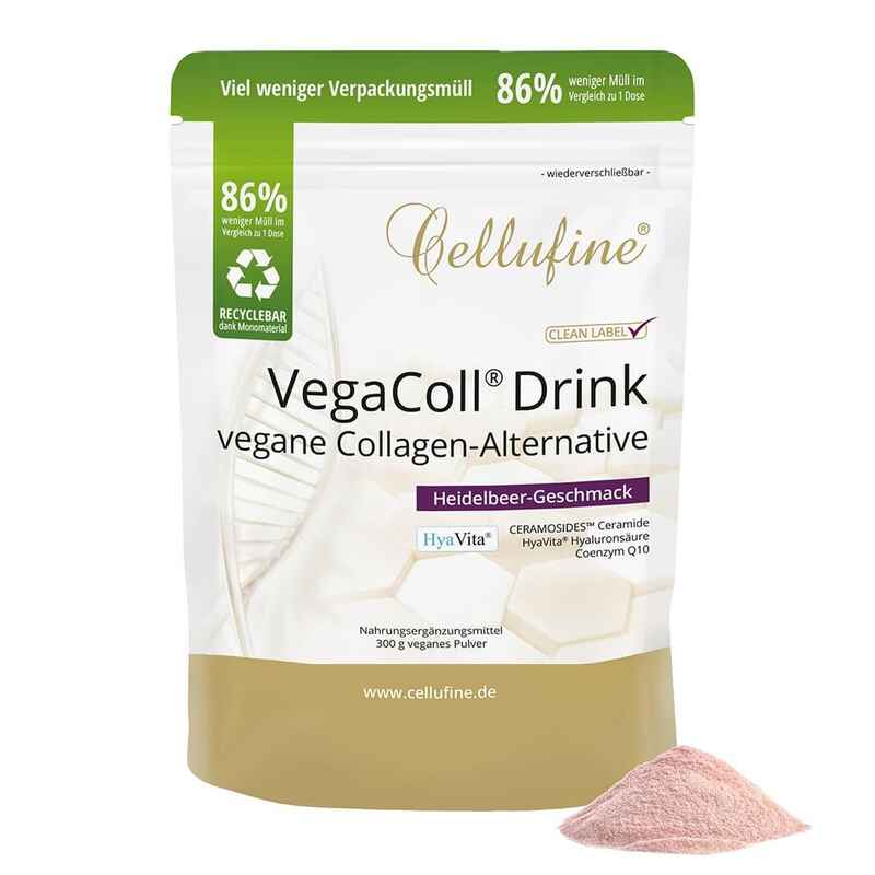 VegaColl® Drink - Heidelbeere - vegane Collagen-Alternative - 300 g Pulver
