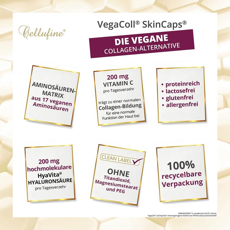 VegaColl® SkinCaps® -  vegane Collagen-Alternative - 180 vegane Kapse