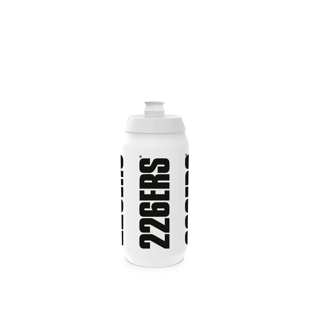 BIDÓN BOTTLE 550ml WHITE BLACK LOGO CICLISMO COLOR BLANCO 1/7