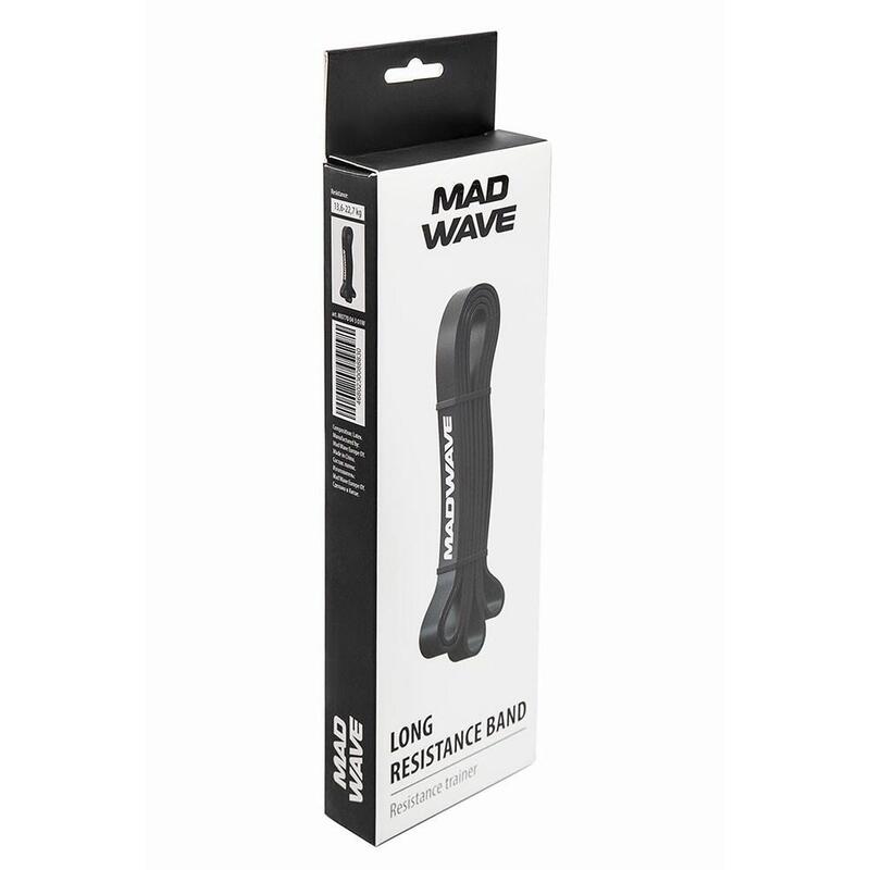 Banda de resistência elástica longa MAD WAVE Preta 13.6 – 22.7 kgs