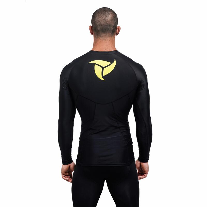 Camiseta Rashguard anti-UV para piragüismo, kayak y SUP - Negro