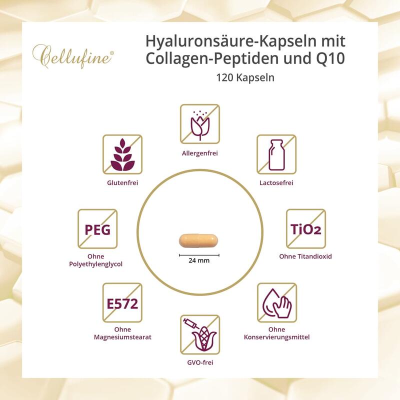 Hyaluronsäure-Kapseln mit Collagen-Peptiden und Q10 – 120 Kapseln