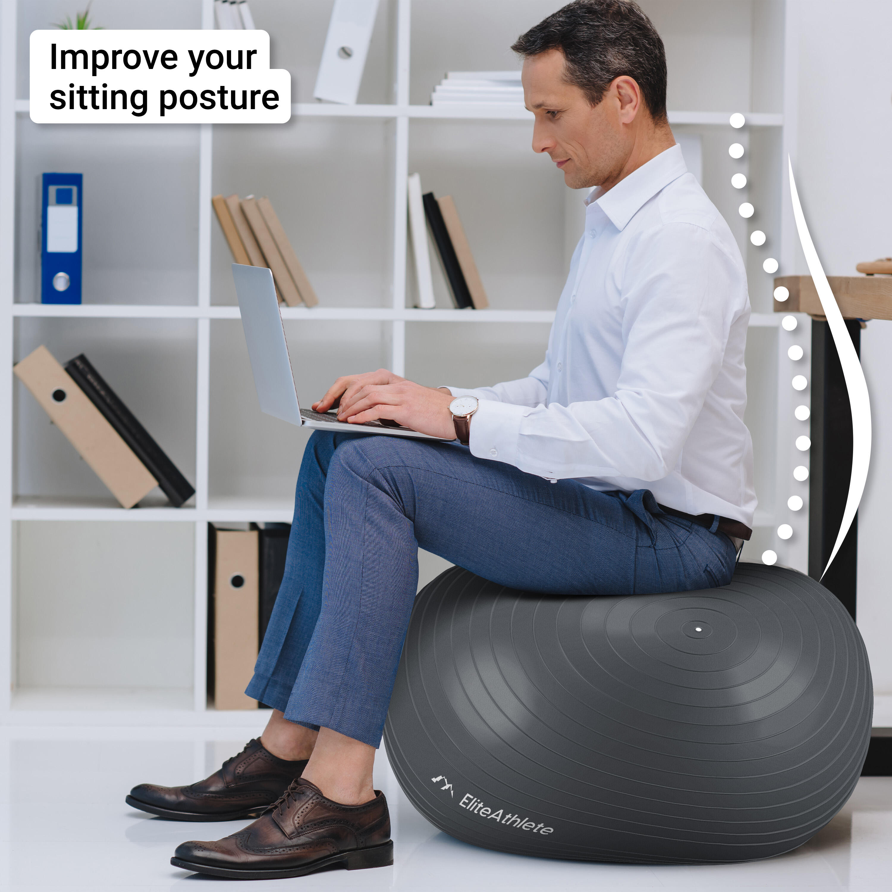 EliteAthlete® Ballon Gym - Fitness Pilates Yoga - Ballon Grossesse 3/7