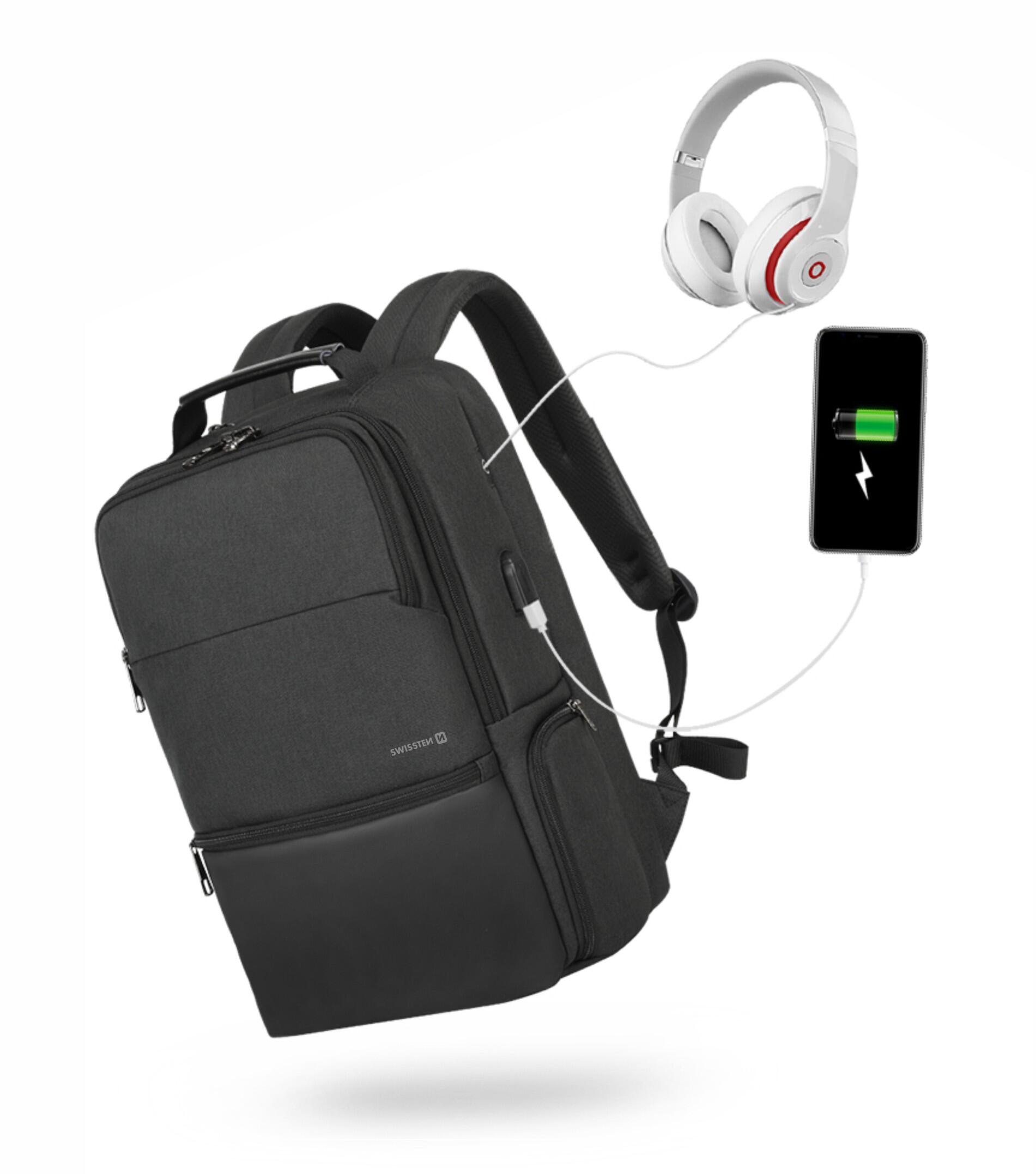 Mochila Swissten laptop  15.6 preto 5/7