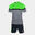 Conjunto de futebol Joma Danubio Kids em verde fluorescente e cinzento melange