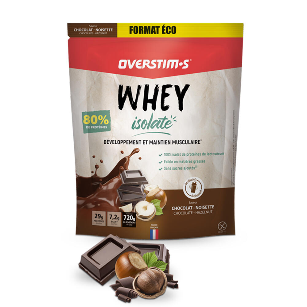 Overstim.s - Protéine Whey Isolate Chocolat - Noisette - 720g - Whey Protéine - Decathlon