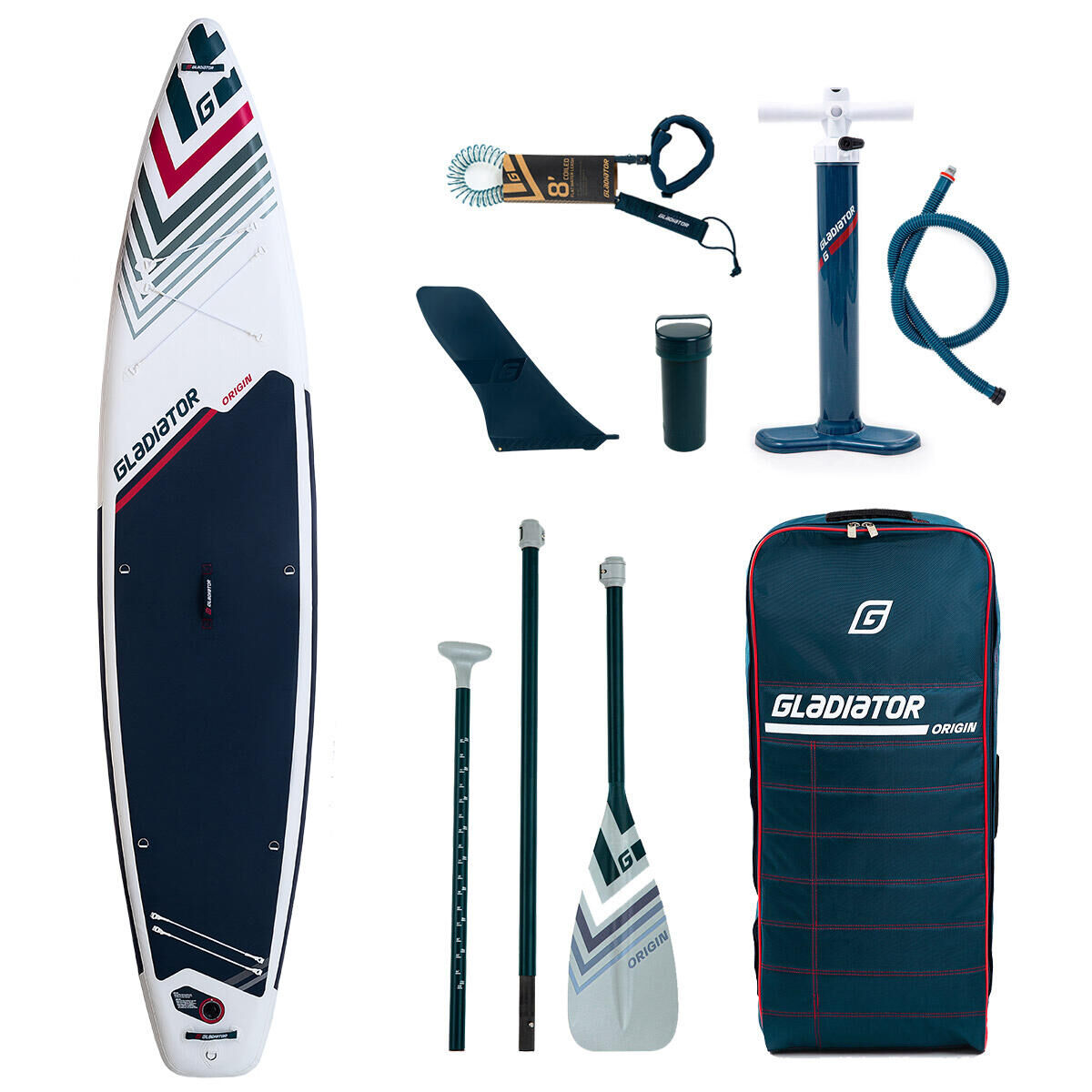 GLADIATOR Gladiator Origin Touring SC 12'6 x 32” x 5.9” Touring Paddle Board For Stability