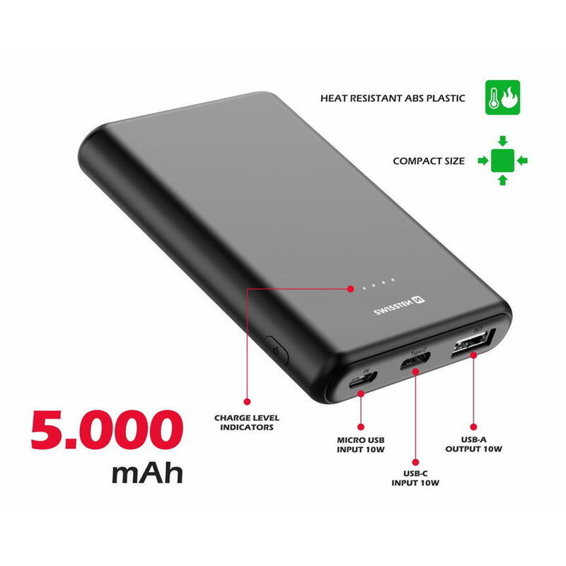 Powerbank Swissten Power Line 5.000 mAh