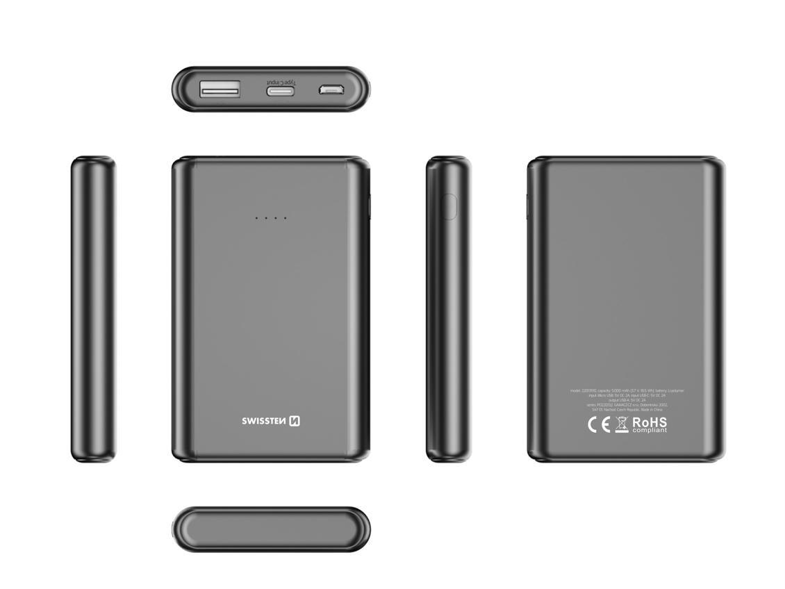 Powerbank Swissten Power Line 5.000 mAh 4/4