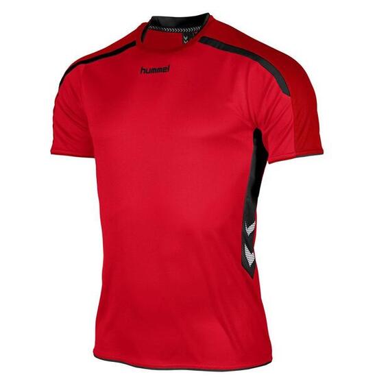 Hummel Preston Maillot Manches Courtes Hommes - Rouge / Noir, XL
