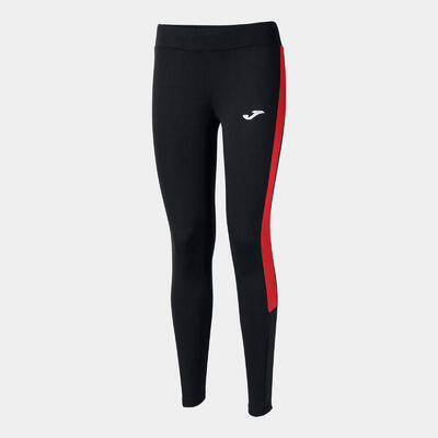 Tight - running - women - eco championship - hoge taille, naadloos - zwart/rood