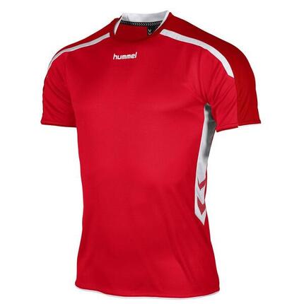Hummel Preston Maillot Manches Courtes Hommes - Rouge / Blanc XXL