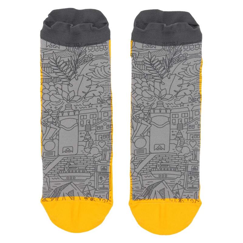 Chaussettes basses Adultes - Running - Tab de vitesse de signature GRIS