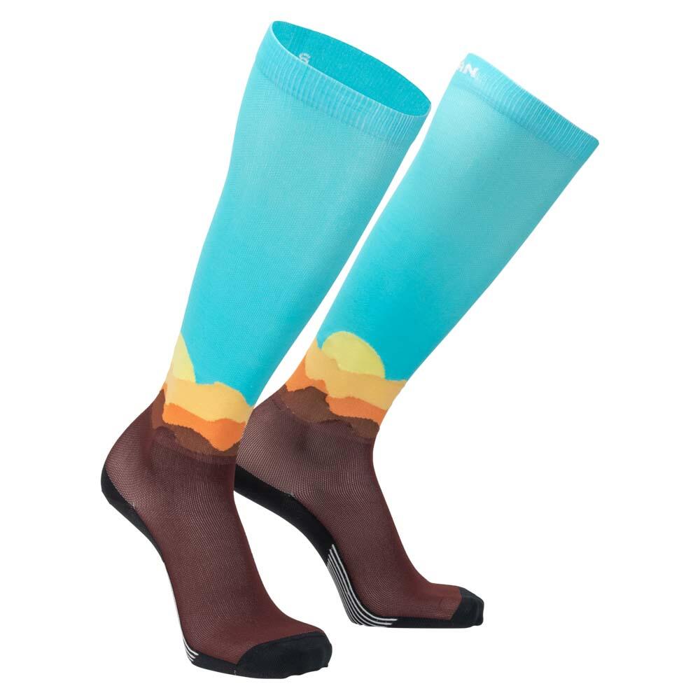 Nathan - Chaussettes De Compression Adultes - Running - Adventure Speed Bleu - Chaussettes - Bleu - Decathlon