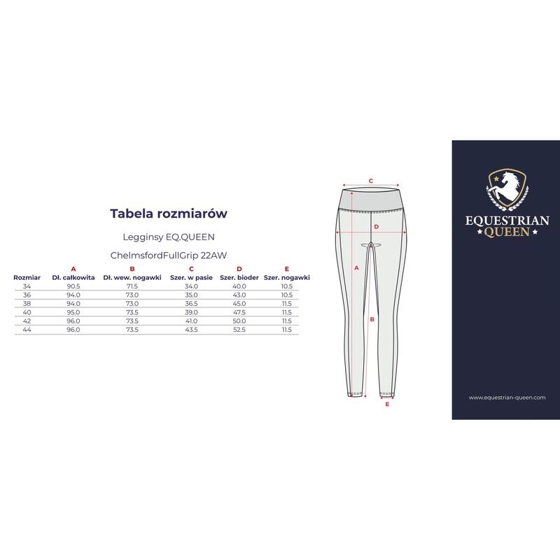 Jambiere pentru femei EQUESTRIAN QUEEN ChelmsfordFullGrip 22AW