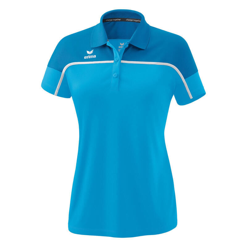 Tricou polo Erima Change By Erima Alb - uşor, uscare rapidă, mâneci scurte