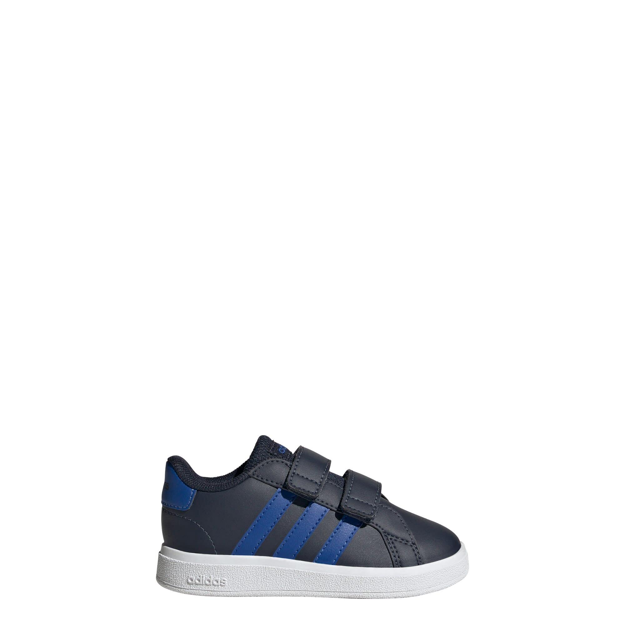 Adidas - Chaussure À Scratch Grand Court Lifestyle - Baskets - Blanc|bleu|noir - 19 - Decathlon