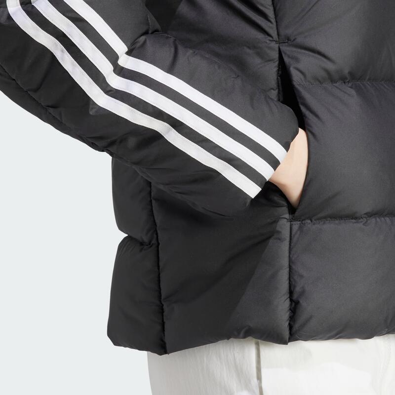 Essentials 3-Stripes Mid Down Hooded Jacket