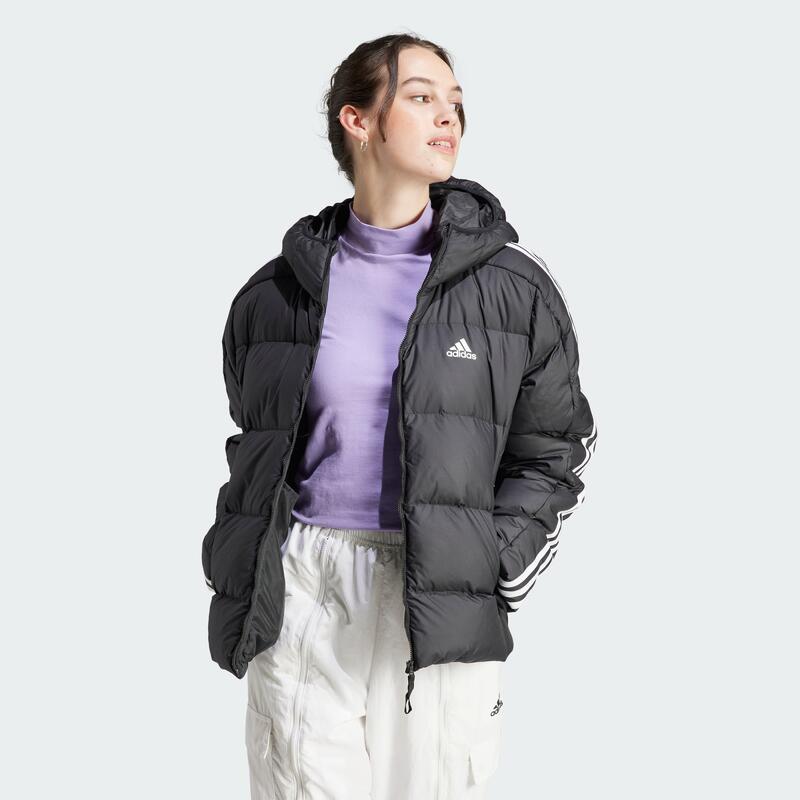 Essentials 3-Stripes Mid Down Hooded Jacket