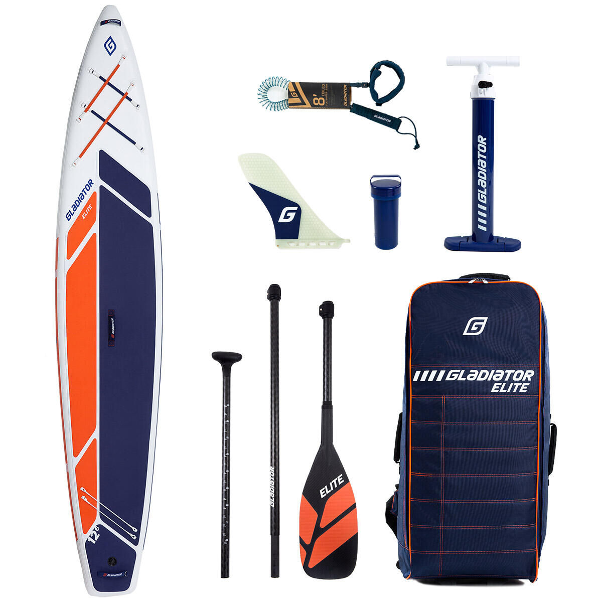 GLADIATOR Gladiator Elite Sport 12'6 x 30” x 5.9” Touring Paddle Board For More Speed