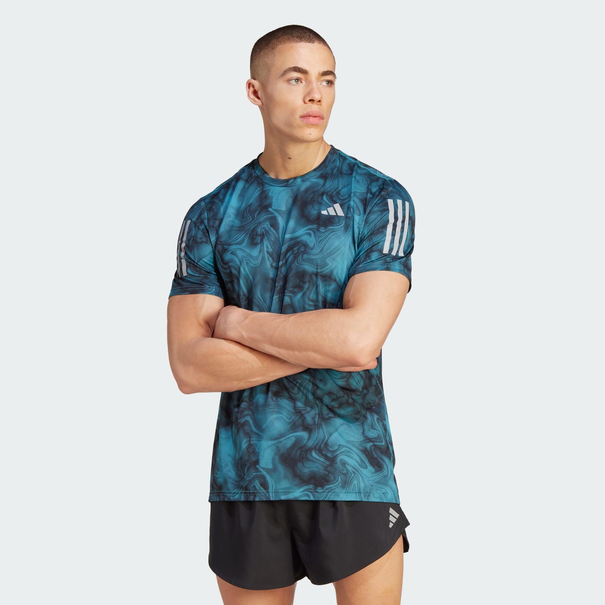 ADIDAS Own the Run Allover Print Tee