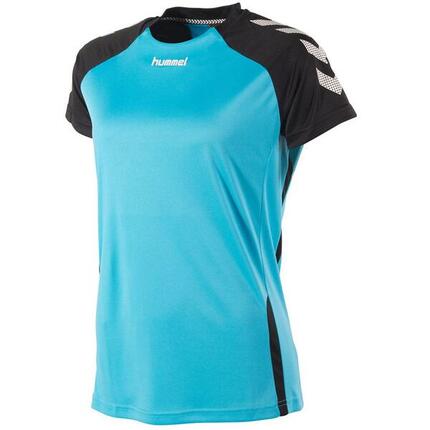 Hummel Aarhus Maillot Manches Courtes Femme - Aqua Blue / Noir