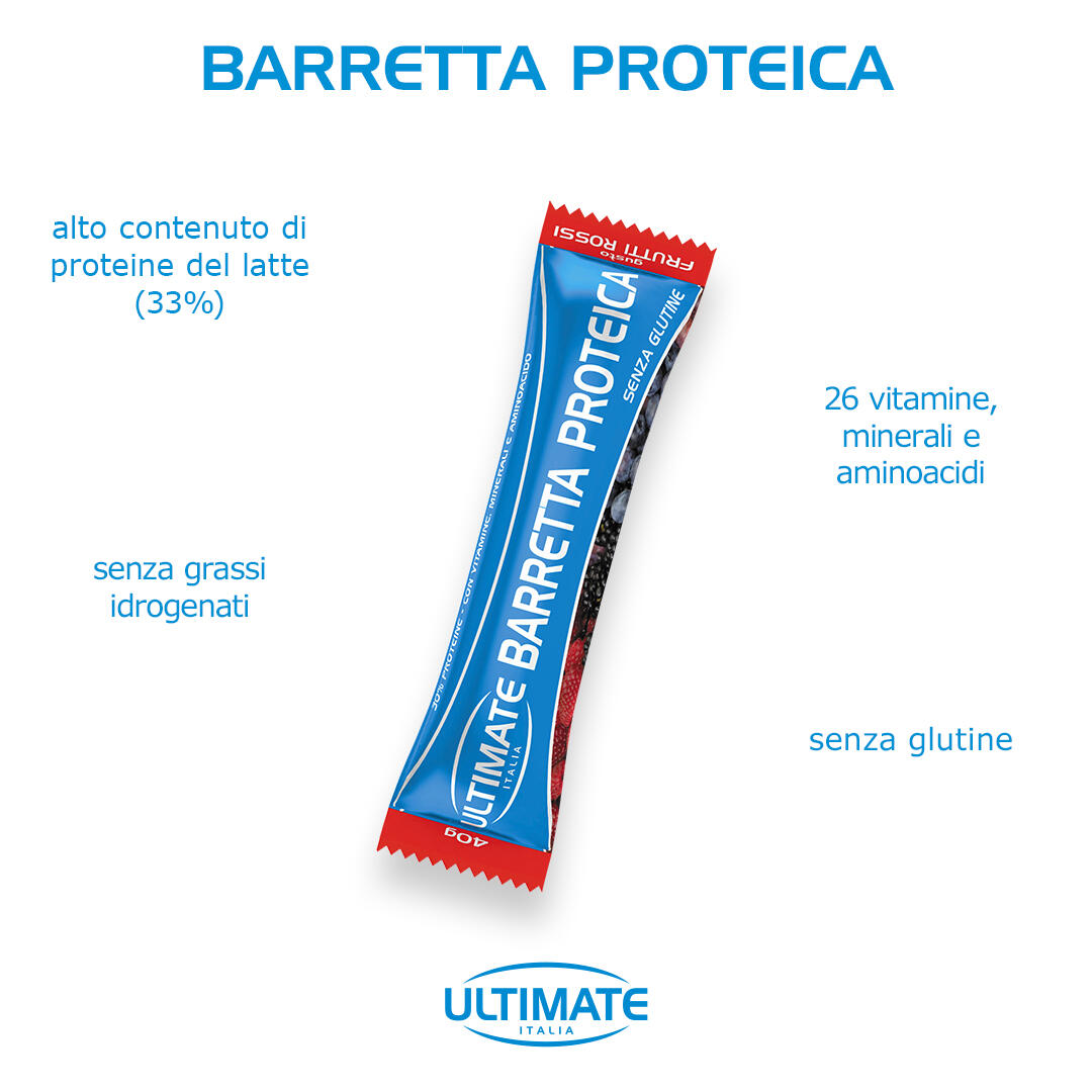 Integratore alimentare - BARRETTA PROTEICA FRUTTI ROSSI - 40g 4/6