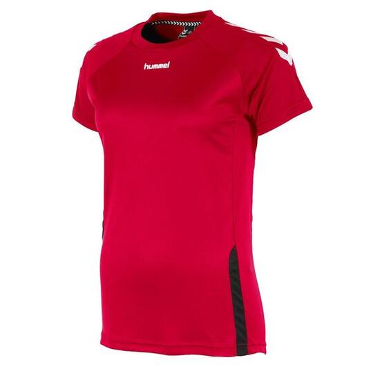 Hummel Authentic T-shirt Femme - Rouge, Slim fit, 100% polyester