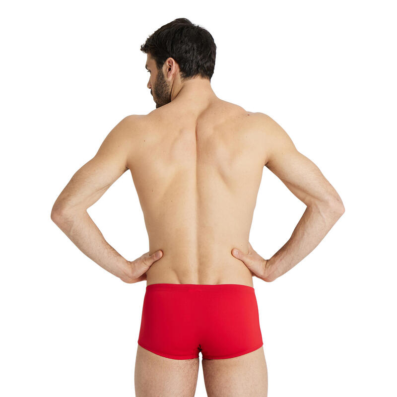 Arena Short de Bain Équipe à Taille Basse pour Hommes Rouge Uni